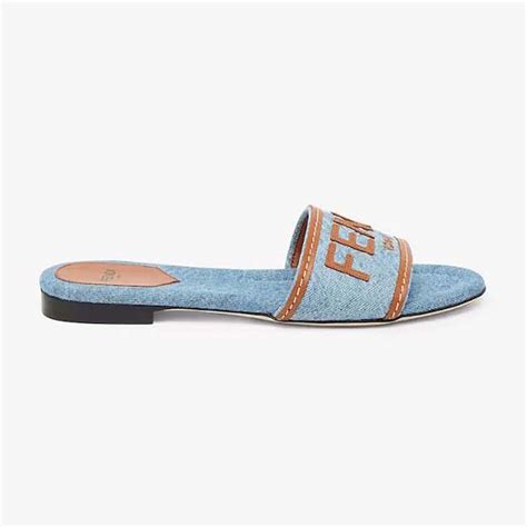 fendi flip flops|fendi denim slides.